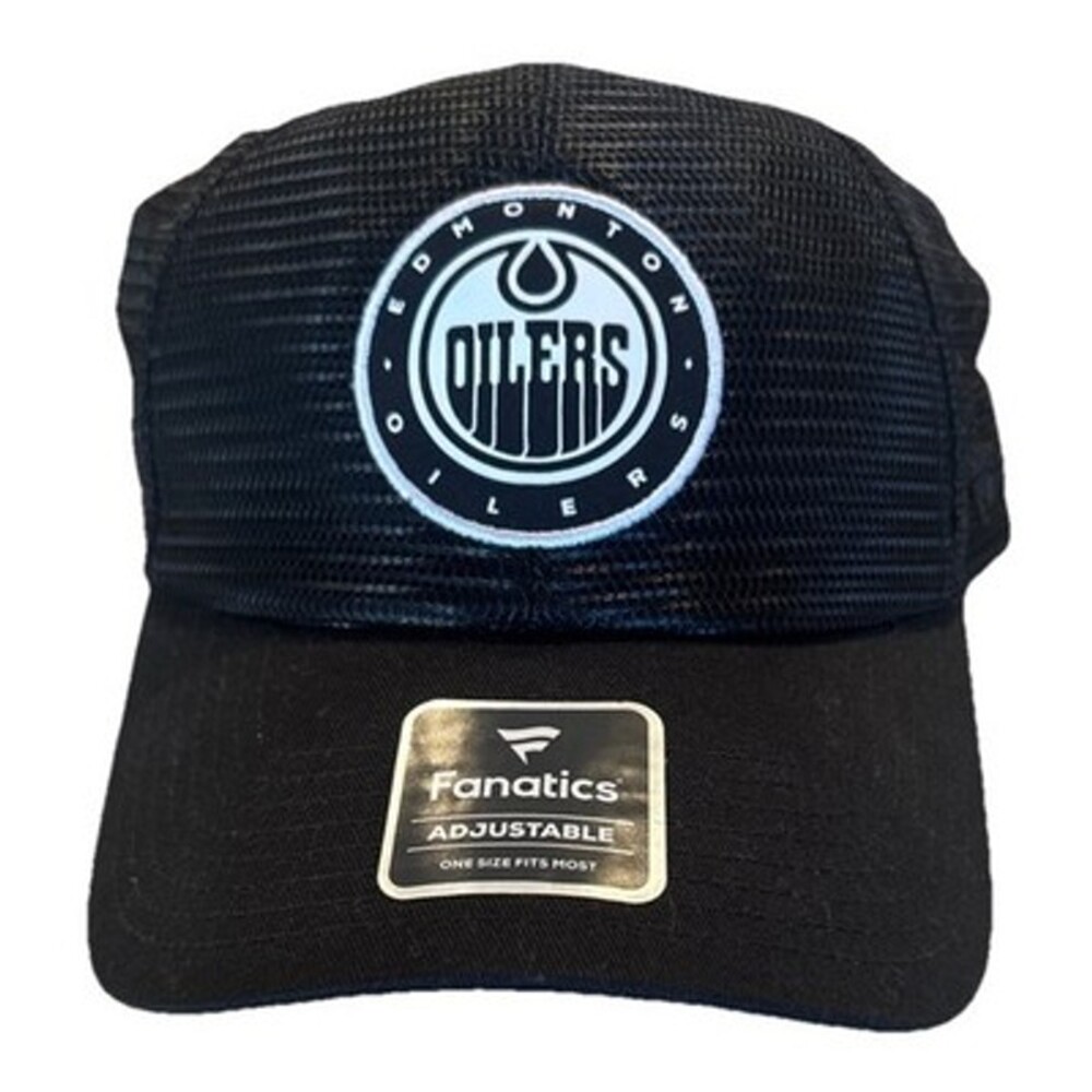 NEW Fanatics Edmonton Oilers Sin Bin Mesh Black Hat Cap SnapBack NHL Hockey